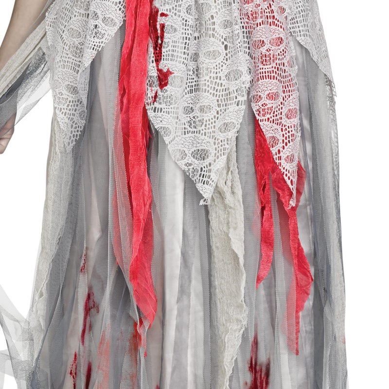 Fun World Zombie Bride Costume, Large 12-14, Multicolor - Image 4